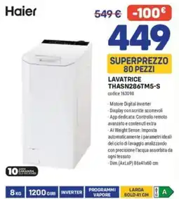 FreeShop Haier lavatrice offerta