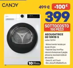 FreeShop Asciugatrice Candy GD 10N1B-S offerta