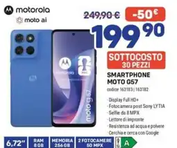 FreeShop Smartphone Motorola Moto G57 offerta
