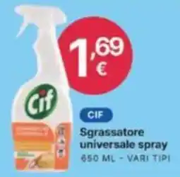 Ingroshop Cif Sgrassatore universale spray offerta