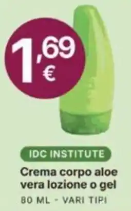 Ingroshop IDC Institute Crema corpo aloe vera lozione o gel offerta
