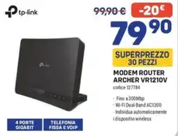 FreeShop Tp-link Modem Router Archer VR1210V offerta