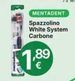 Ingroshop Mentadent Spazzolino White System Carbone offerta