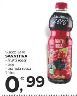 Alter Discount Succo Zero Sanattiva frutti rossi offerta