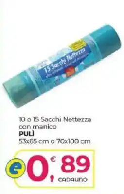 Alter Discount Sacchi Nettetza con manico PULÌ offerta