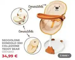 Toys Center Seggiolone Dondolo 3in1 Collezione Teddy Bear offerta