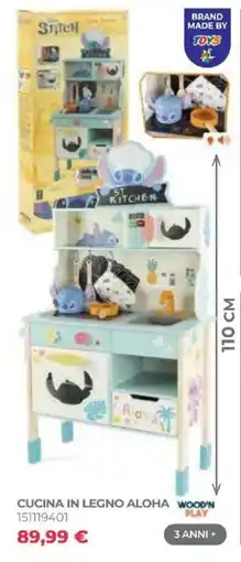 Toys Center Cucina in legno Aloha Wood'n Play offerta