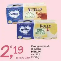 Alter Discount Omogeneizzati di Carne MELLIN vari tipi offerta