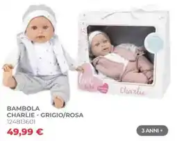 Toys Center Bambola Charlie - Grigio/Rosa offerta