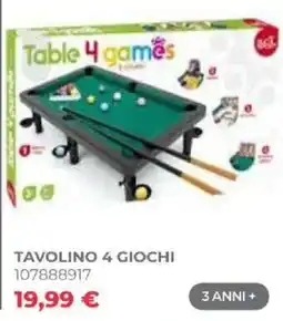 Toys Center Table 4 games offerta
