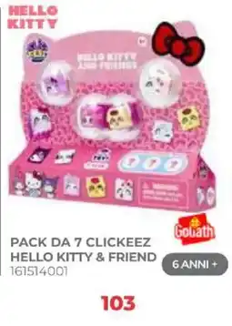 Toys Center Pack da 7 clickeez hello kitty & friend offerta