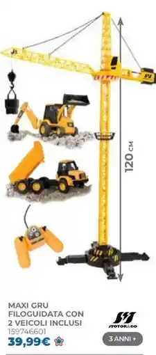 Toys Center Maxi gru filoguidata con 2 veicoli inclusi offerta