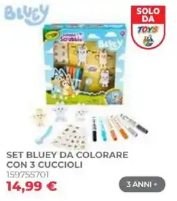 Toys Center Set Bluey da colorare con 3 cuccioli offerta