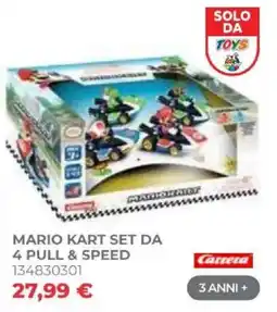 Toys Center Mario Kart set da 4 pull & speed Carrera offerta