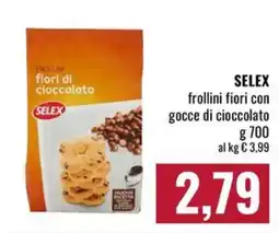 Famila Market SELEX frollini fiori con gocce di cioccolato offerta