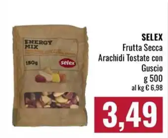 SELEX Frutta Secca Arachidi Tostate con Guscio