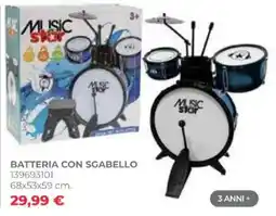 Toys Center Batteria con sgabello Music Star offerta