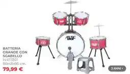 Toys Center Batteria grande con sgabello Music Stop offerta