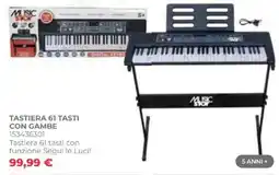 Toys Center Tastiera 61 tasti con gambe Music Star offerta