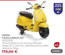 Toys Center Vespa Cavalcabile 12V offerta