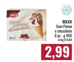 Famila Market SELEX Cono panna cioccolato offerta