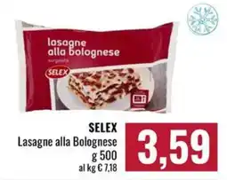 Famila Market SELEX Lasagne alla Bolognese offerta