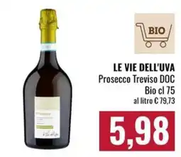 Famila Market Le Vie dell'Uva Prosecco Treviso DOC Bio offerta