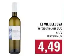 Famila Market Le Vie dell'Uva Verdicchio Jesi DOC offerta