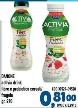 Del Prete Distribuzioni Danone activa drink fibre e probiotico cereali/fragola offerta