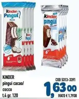 Del Prete Distribuzioni Kinder pingui cacao/cocco offerta