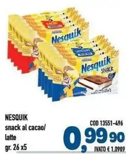 Del Prete Distribuzioni Nesquik snack al cacao/latte offerta