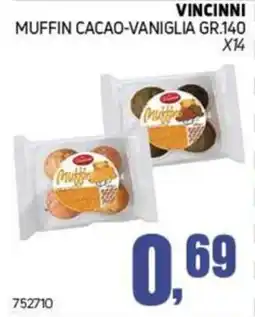 Migro Muffin cacao-vaniglia Vincinni offerta
