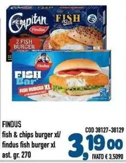 Del Prete Distribuzioni Findus fish & chips burger xl offerta
