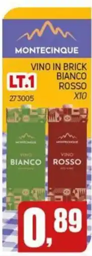 Migro Montecinque vino in brick offerta