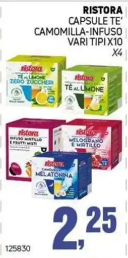 Migro Ristora capsule te' camomilla-infuso vari tipi offerta