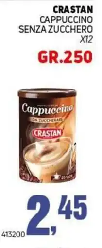 Migro Cappuccino senza zucchero Crastan offerta