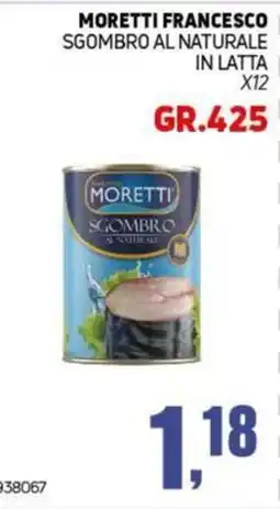 Migro Moretti sgombro al naturale offerta