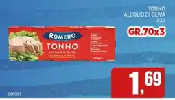 Migro Tonno all'olio di oliva Romero offerta