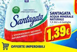 Magazzini del Risparmio Santagata acqua minerale naturale offerta