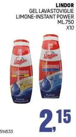 Migro Lindor gel lavastoviglie limone offerta
