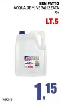 Migro Acqua demineralizzata Ben Fatto offerta
