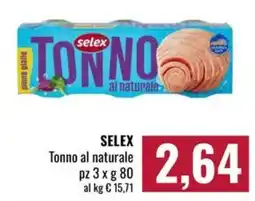 Famila Market Tonno al naturale Selex offerta