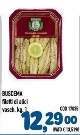 Del Prete Distribuzioni Buscema filetti di alici offerta