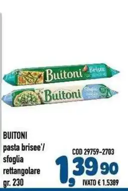 Del Prete Distribuzioni Buitoni pasta brisee' offerta