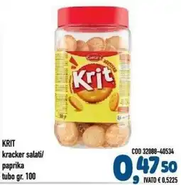 Del Prete Distribuzioni Krit kracker salati/paprika offerta