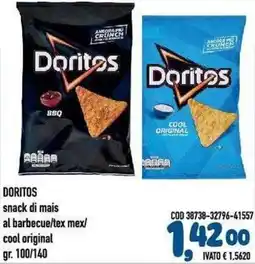 Del Prete Distribuzioni Doritos snack di mais al barbecue/tex mex/cool original offerta