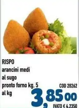 Del Prete Distribuzioni Rispo arancini medi offerta