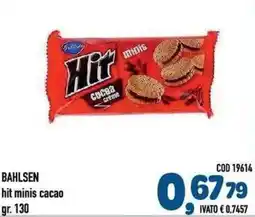 Del Prete Distribuzioni Bahlsen hit minis cacao offerta