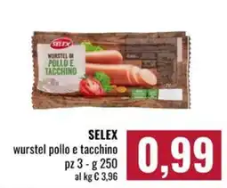 Famila Market SELEX wurstel pollo e tacchino offerta