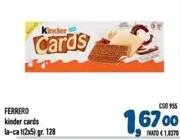 Del Prete Distribuzioni Ferrero kinder cards offerta